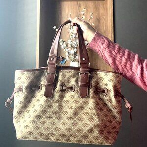 DOONEY & BOURKE Tan/Brown Med "Chiarra" Tote Bag